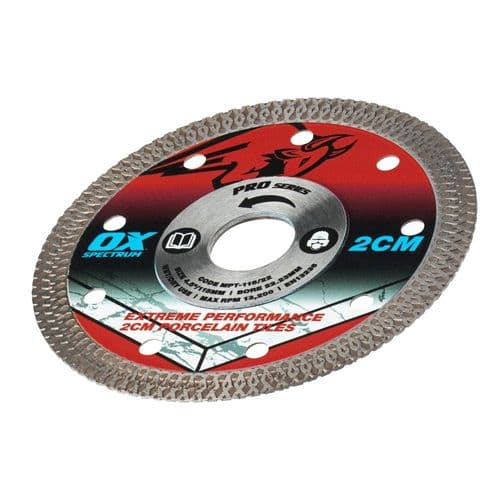 OX PRO 2CM PORCELAIN CUTTING BLADE 115/22.23MM 2CM-115/22