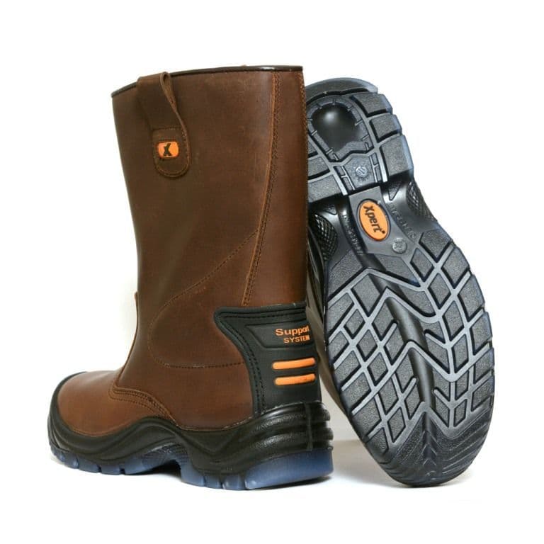 SAFETY BOOTS XPERT INVINCIBLE RIGGER XP590 BROWN SIZE 8