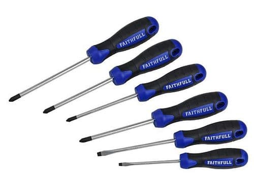 SCREWDRIVER SET 7PC SOFT GRIP BOXED FAITHFULL