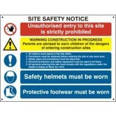 SIGN COMPOSITE SITE SAFETY NOTICE FMX 800x600mm 4550