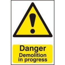 SIGN DANGER DEMOLITION IN PROGRESS 400x600MM 4106