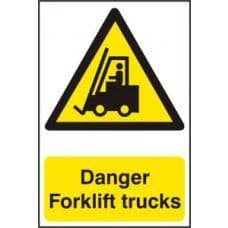 SIGN DANGER FORKLIFT TRUCKS 200x300MM 0954
