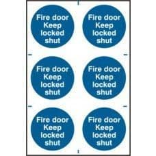 SIGN FIRE DOOR KEEP LOCKED SHUT 200x300MM 0153