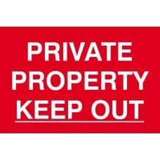 SIGN PRIVATE PROPERTY KEEP OUT 300x200MM 1652
