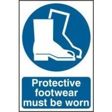SIGN PROTECTIVE FOOTWEAR MUST BE WORN 200x300MM 0016