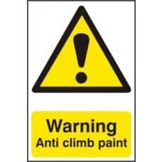 SIGN WARNING ANTI CLIMB PAINT 200x300MM 1113