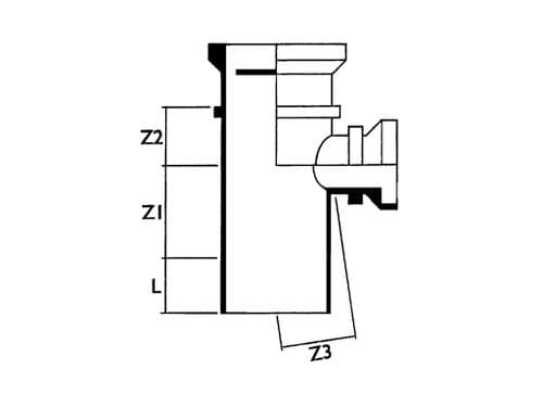 SOIL FITTING GREY TEE S31 110MM x 40MM