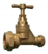 STOPCOCK 25MM x 22MM T HEAD POLY/COPPER