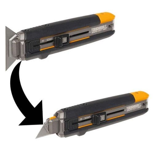 TOUGHBUILT SCRAPER UTILITY KNIFE (INC 5 SPARE BLADES) TB-H4S5