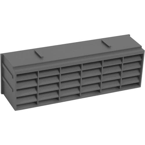 VENT ANTHRACITE BLACK AIRBRICK PVC 9in x 3in (225MM x 75MM) MV250