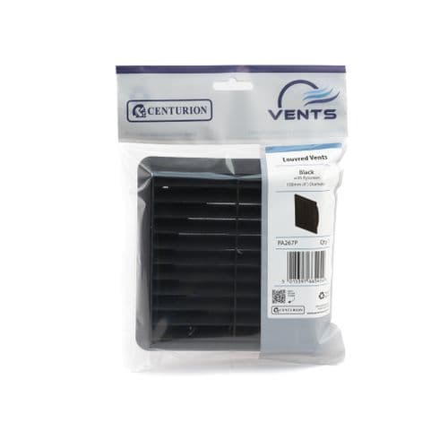 VENT LOUVRE TERMINAL BLACK 100MM VENTBUDBL PA267P