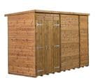 Empire Pent Shed Shiplap Tongue & Groove 10X4 Double Door With Windows