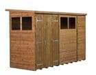 Empire Pent Shed Shiplap Tongue & Groove 10X4 Double Door With Windows