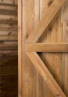 Empire Pent Summerhouse Shiplap Tongue & Groove 8X6 Double Door With Windows