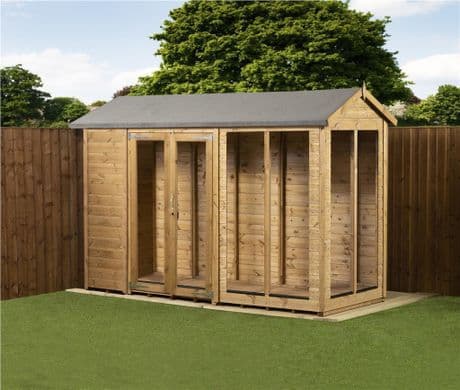 Empire Summerhouse Apex Shed Shiplap Tongue & Groove 4X10 Double Door