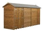 Modular Apex Shed Shiplap Tongue & Groove 4X14 Double Door With Windows