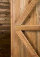 Modular Apex Shed Shiplap Tongue & Groove 4X14 Double Door With Windows