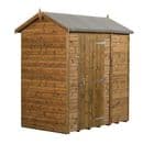 Modular Apex Shed Shiplap Tongue & Groove 4X6 Double Door With Windows