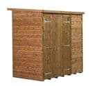 Modular Pent Shed Shiplap Tongue & Groove 6X4 Double Door With Windows
