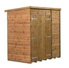 Modular Pent Shed Shiplap Tongue & Groove 6X4 Double Door With Windows