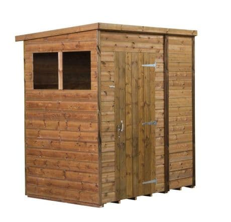 Modular Pent Shed Shiplap Tongue & Groove 6X4 With Windows