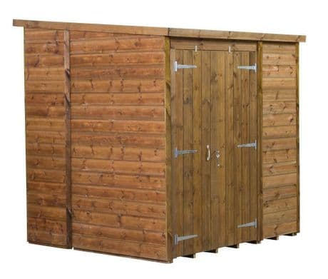 Modular Pent Shed Shiplap Tongue & Groove 6X6 Double Door
