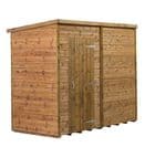 Modular Pent Shed Shiplap Tongue & Groove 8X4 With Windows
