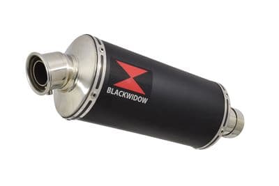 300mm Oval Black Stainless Slip On Silencer