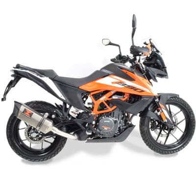 390 Adventure 2020 - 2024 Exhaust 300 mm Hexagonal Stainless Carbon Tip Silencer