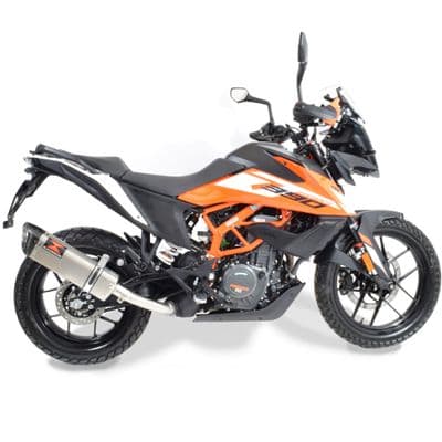 390 Adventure 2020 - 2024 Exhaust 350 mm Tri - Oval Stainless Carbon Tip Silencer