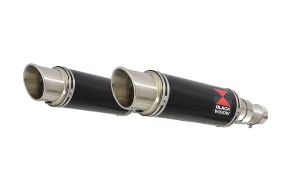 900 Street Twin 2016-2019 Exhaust Silencers 230mm GP Round Black Stainless