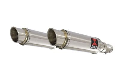 900 Street Twin 2016-2019 Exhaust Silencers 230mm GP Round Stainless