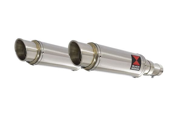 900 Street Twin 2016-2019 Exhaust Silencers 230mm GP Round Stainless