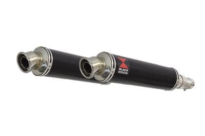 900 Street Twin 2016-2019 Exhaust Silencers 350mm Round Black Stainless
