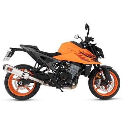 990 Duke 2024 - 2025 Exhaust Silencer 370mm Round Stainless Steel Carbon Tip