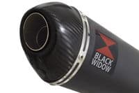 Akuma 125 2020-2023 De-Cat Exhaust System 200mm Oval Black Stainless Carbon Tip Silencer