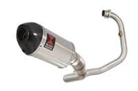 Akuma 125 2020-2023 De-Cat Exhaust System 200mm Oval Stainless Carbon Tip Silencer