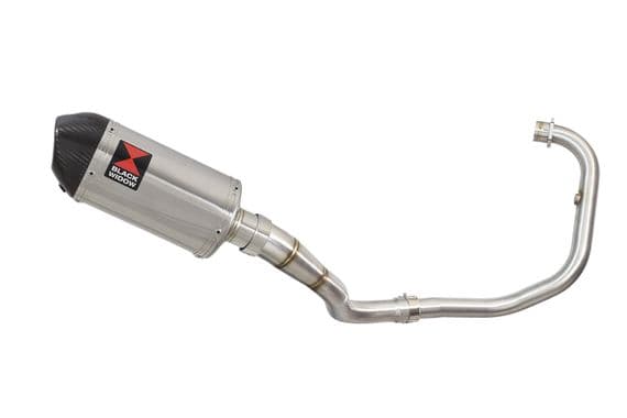 Akuma 125 2020-2023 De-Cat Exhaust System 200mm Oval Stainless Carbon Tip Silencer
