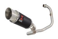 Akuma 125 2020-2023 De-Cat Exhaust System 200mm Round Black Stainless Silencer