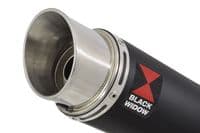Akuma 125 2020-2023 De-Cat Exhaust System 200mm Round Black Stainless Silencer