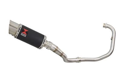 Akuma 125 2020-2023 De-Cat Exhaust System 200mm Round Black Stainless Silencer