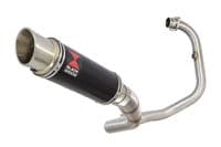 Akuma 125 2020-2023 De-Cat Exhaust System 230mm GP Round Black Stainless Silencer