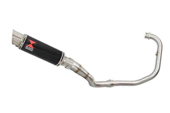 Akuma 125 2020-2023 De-Cat Exhaust System 230mm GP Round Black Stainless Silencer