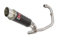 Akuma 125 2020-2023 De-Cat Exhaust System 230mm GP Round Carbon Silencer