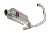 Akuma 125 2020-2023 De-Cat Exhaust System 230mm Oval Stainless Silencer
