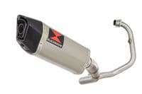 Akuma 125 2020-2023 De-Cat Exhaust System 300mm Hexagonal Stainless Carbon Tip Silencer