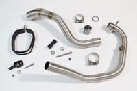 Akuma 125 2020-2023 De-Cat Exhaust System 300mm Hexagonal Stainless Carbon Tip Silencer