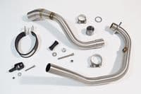 Akuma 125 2020-2023 De-Cat Exhaust System 300mm Oval Black Stainless Carbon Tip Silencer