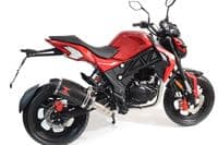 Akuma 125 2020-2023 De-Cat Exhaust System 300mm Oval Black Stainless Carbon Tip Silencer