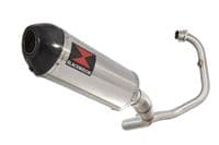 Akuma 125 2020-2023 De-Cat Exhaust System 300mm Oval Stainless Carbon Tip Silencer
